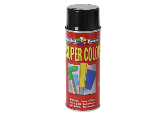 Super-Color Kunstharzspray schwarz glanz RAL 9005 + Fr. -.72 VOC Taxe