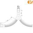 SYMALIT Kabelrohr Y Abzweiger Ø 72x72 Schenkellänge 800mm Kabelschutzrohr KSR - SYM | Bild 2