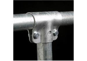 T-Schelle geschlossen verzinkt Durchgang 1 1/2 Abgang 1 1/2" mit Schrauben M10 x 30 - GLX