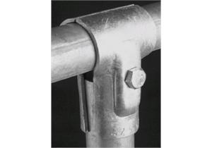 T-Schelle geteilt verzinkt Durchgang 1 1/2 Abgang 1 1/2" mit Schrauben M12 x 75