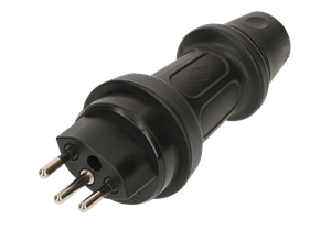 TH Stecker Typ 13 IP55 schlagfest 3-polig gegen Staub und Strahlwasser