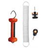 Torspannfeder 5m Gallagher weiss mit Griff rot, Torgriff - und Ringisolator - 053