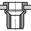 TUBTARA M3 D5/8 L 9,75 Klemmlänge 0,25-2mm Blindnietmuttern BN4574 Flachkopf offen ALU | Bild 4