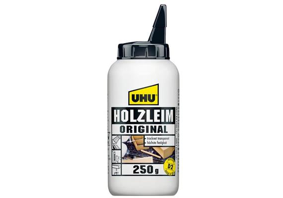 UHU HOLZLEIM ORIGINAL EN 204 (D2), ohne Lösungsmittel, Flasche 250g UH48570 - EHD