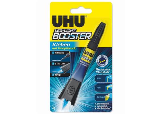 UHU Sekundenkleber / Reparaturkleber BOOSTER LED Light, Tube 3g UH48150 - EHD