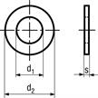 Unterlagscheiben verzinkt DIN 125A 5.3 x 10 x 1mm - ENG | Bild 2