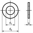 Unterlagscheiben verzinkt halbstark 6.4 x 12.5 x 0.8mm | Bild 2