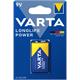 VARTA Batterie Longlife Power 9V Pack mit 1 Stück - EHD
