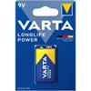 VARTA Batterie Longlife Power 9V Pack mit 1 Stück - EHD