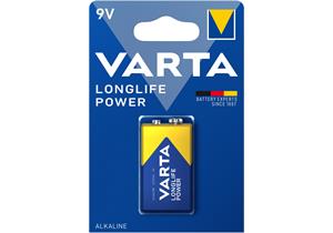VARTA Batterie Longlife Power 9V Pack mit 1 Stück - EHD
