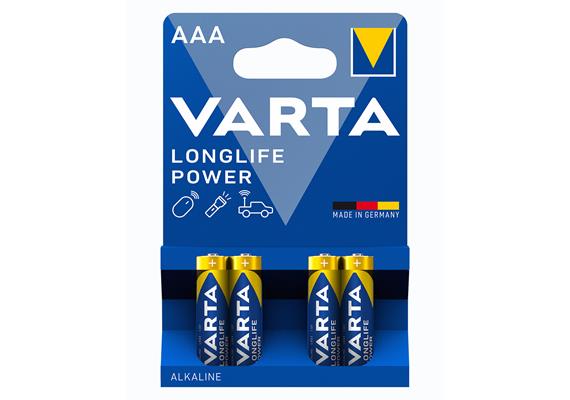 VARTA Batterie Longlife Power AAA Pack mit 4 Stück