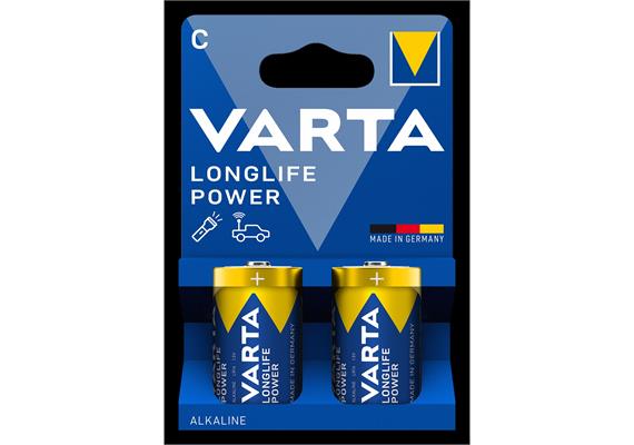 VARTA Batterie Longlife Power C LR14 Pack mit 2 Stück Type 04114 - EHD
