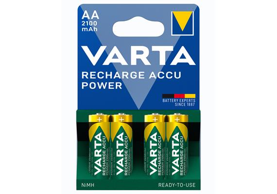 VARTA Batterie Recharge Accu Power AA 2100 mAh Pack mit 4 Stück - EHD