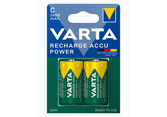 VARTA Batterie Recharge Accu Power C 3000 mAh Pack mit 2 Stück - EHD