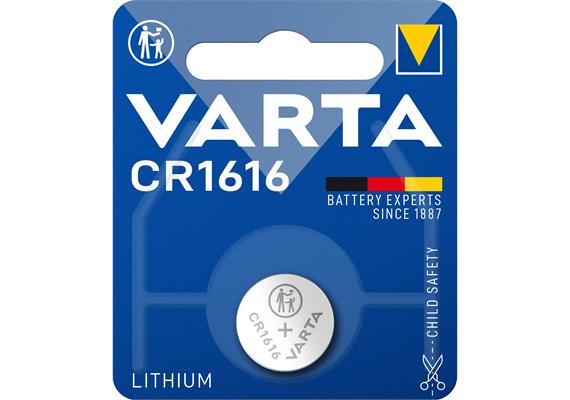 VARTA Knopfzellen-Batterie CR1616 Pack mit 1 Stück - EHD