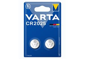 VARTA Knopfzellen-Batterie CR2025 Pack mit 2 Stück