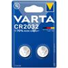 VARTA Knopfzellen-Batterie CR2032 Pack mit 2Stück 3V 230m/Ah - EHD