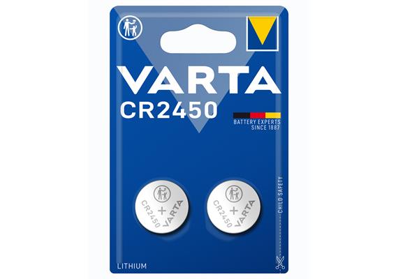 VARTA Knopfzellen-Batterie CR2450 Pack mit 2 Stück - EHD