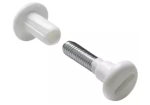 Verbindungsschraube M6 x 29-40mm weiss mit Kunststoffenden Hettich