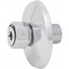 Verschraubung Standard 1/2 x 1/2" L ca 50mm verchromt mit Rosette Ø 65mm - NIK