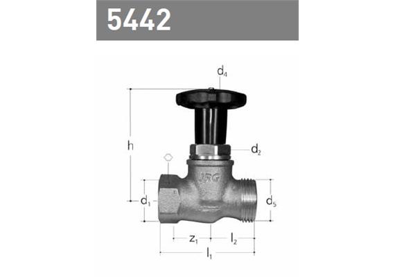 Verteiler Absperrventil JRG LegioStop PN16 GN 3/4 G1 Innengewinde