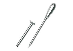 Veterinärmedizin -Trokar verchromt - Ø5 bis 10 mm / Dornlänge 9 - 15cm inkl. 2 Kanülen - 259