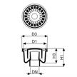 vonRoll hydro Bodenablauf Modell 1601 DN80 oben Ø 210 mm | Bild 2