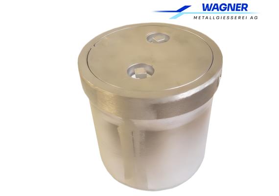 WAGNER Spülstutzen mit Verschluss aus ALU NW 150 (Oben Ø 170 mm)