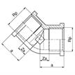 Winkel 45° Nr. 120 aus Siliziumbronze 1" Innengewinde - NIK | Bild 2