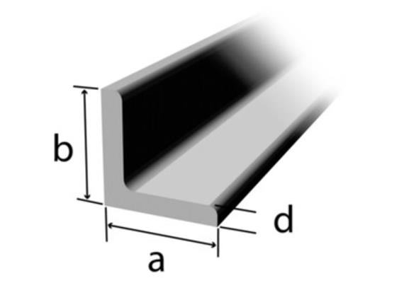 Winkelstahl rundkantig 20 x 20 x 4mm, Stahl S235JR (RSt37-2), gleichschenklig, roh - ENG0