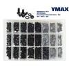 YMAX Inbus Linsenkopf-Schrauben Set 2510 Stk. M2/M2.5/M3 schwarz