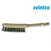 ZEINTRA Stahdrahtlbürste 30 x 490 x 25 mm Schweizer Hand-Drahtbürste 3-reihig
