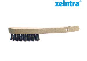 ZEINTRA Stahdrahtlbürste 35 x 290 x 25 mm Schweizer Hand-Drahtbürste 4-reihig