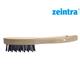ZEINTRA Stahdrahtlbürste 40 x 290 x 25 mm Schweizer Hand-Drahtbürste 5-reihig