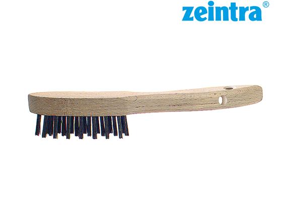 ZEINTRA Stahdrahtlbürste 40 x 290 x 25 mm Schweizer Hand-Drahtbürste 5-reihig