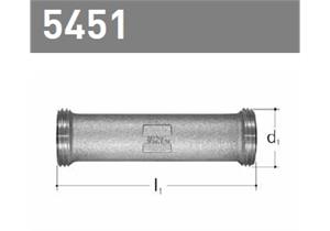 Zwischenstück aus Rotguss beidseitig Aussengewinde G1 DN 20 für 5450+5452